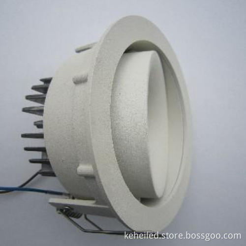 12W Adjustable angle Matt white downlight with COB Sharp chip,620lm